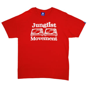 Junglist Movement T-Shirt Red (White)
