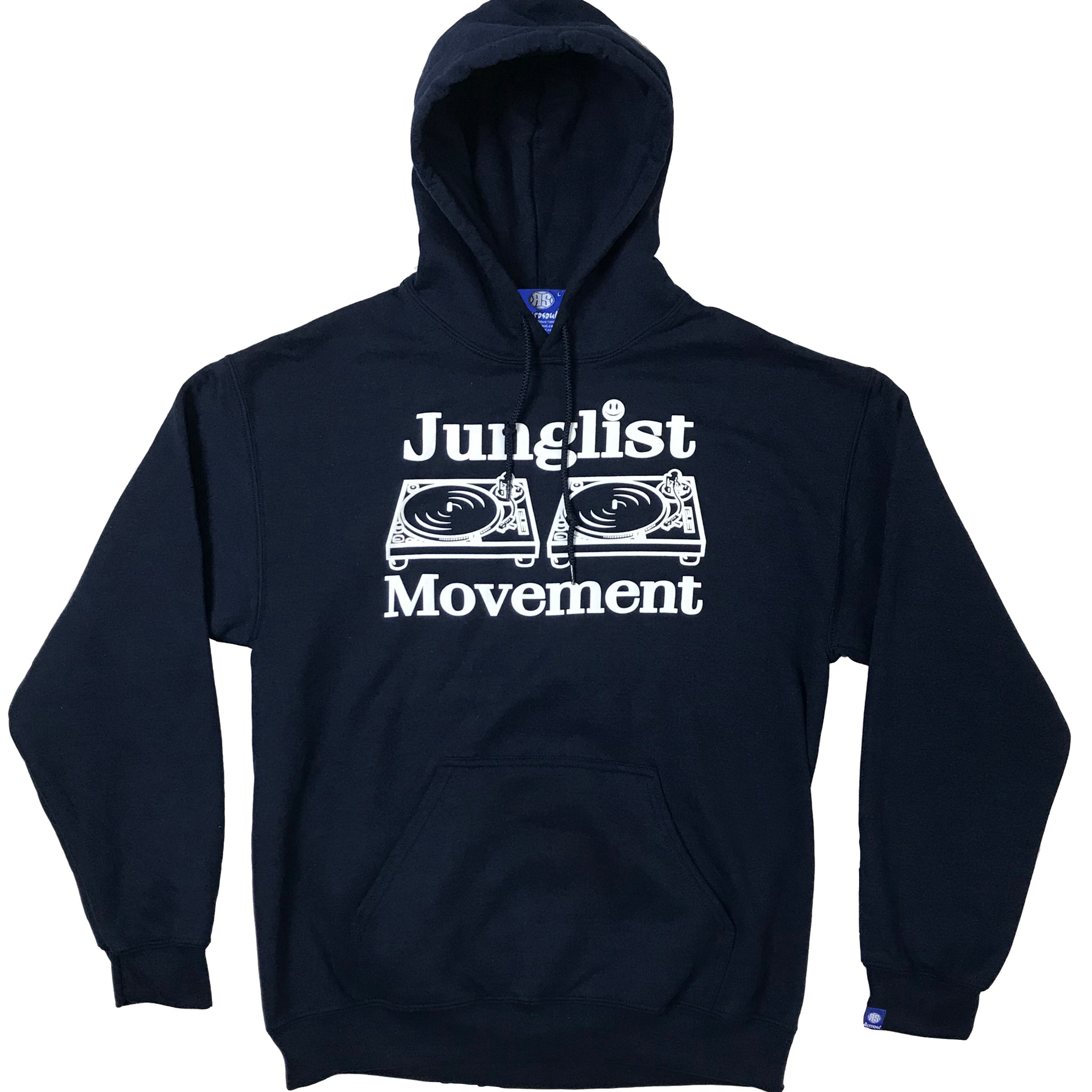 Junglist Movement Hoodie French Navy (White)