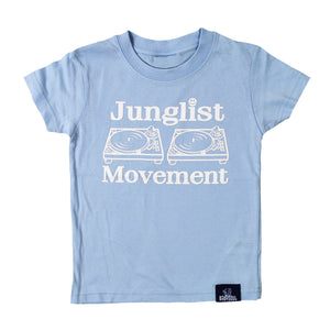 Baby Soul Junglist Movement Crew Neck TeeShirt ( White / Pale Blue)