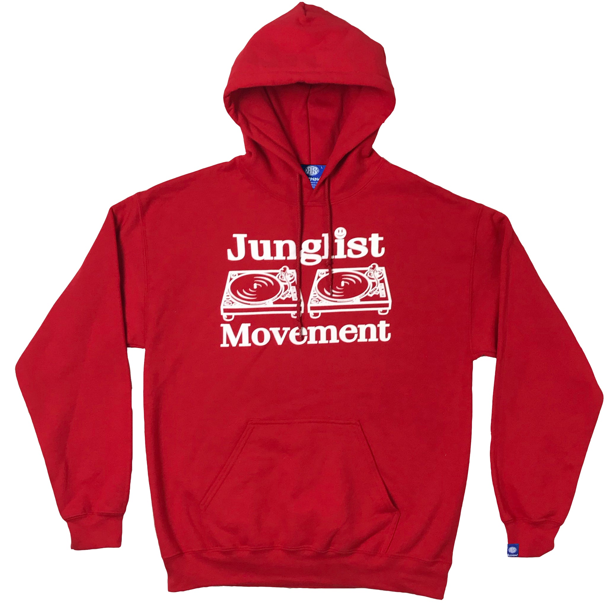 Junglist Movement Hoodie Red (White)