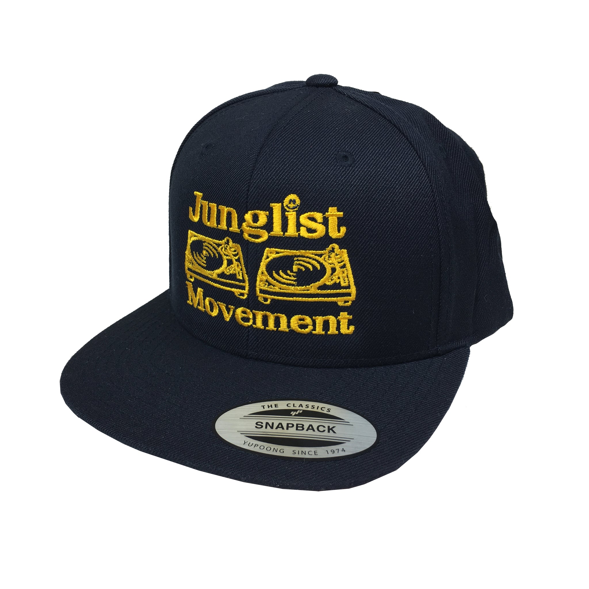 Junglist Movement Cap Snapback Navy (Yellow Emb)