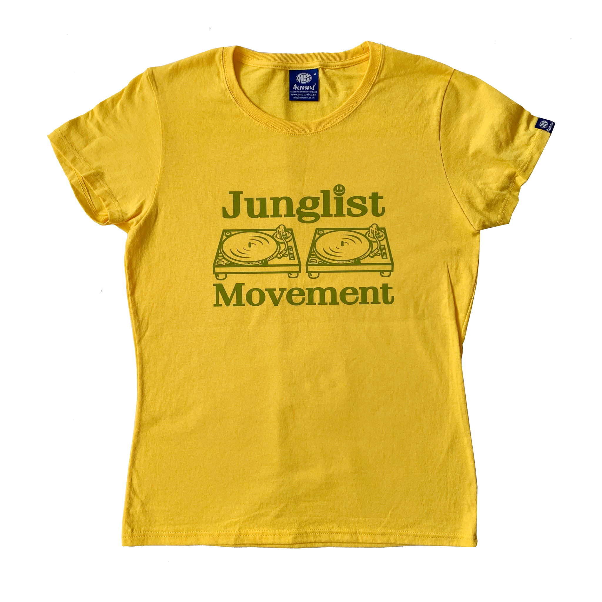 Junglist Movement Babe T-Shirt Yellow (Green)