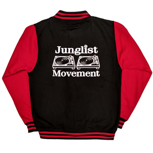 Junglist Movement Princeton Varsity Jacket Black/Red