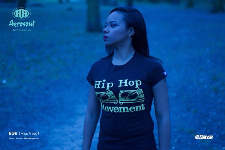 Hip Hop Movement Ladies Teeshirt ( Black )