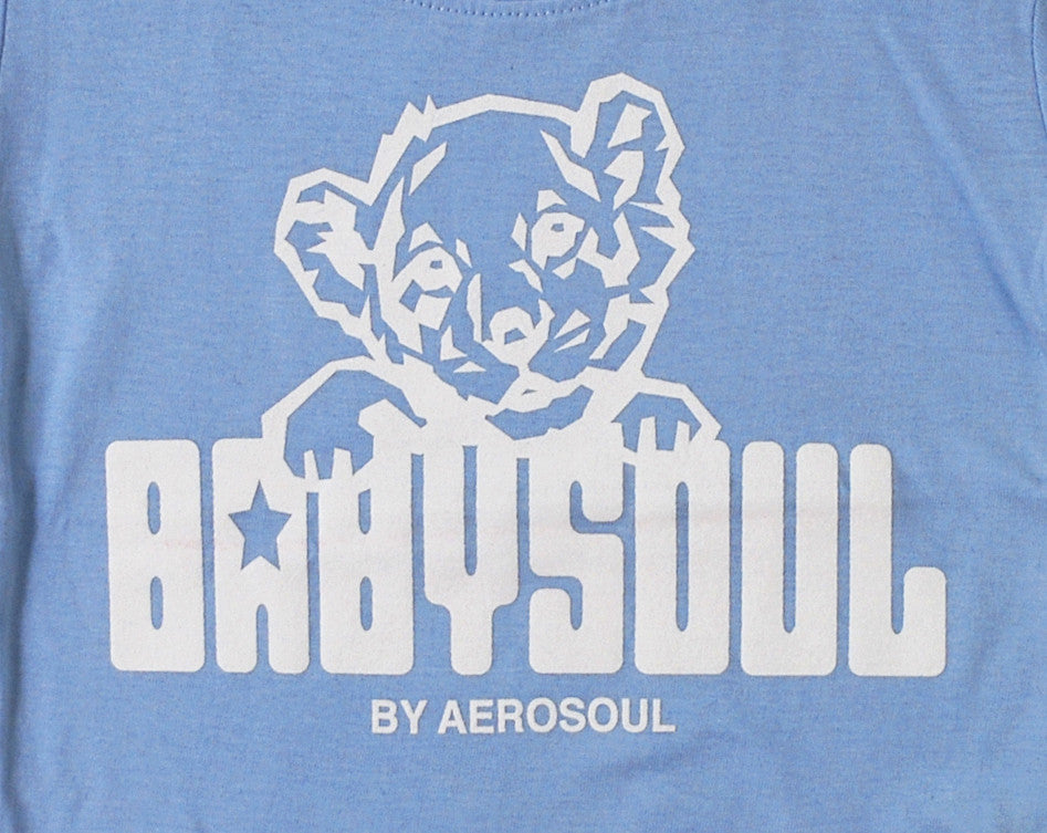 Baby Soul Cub Crew Neck TeeShirt (Pale Blue / White )