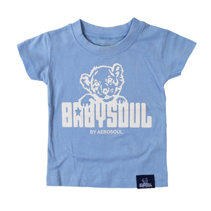Baby Soul Cub Crew Neck TeeShirt (Pale Blue / White )