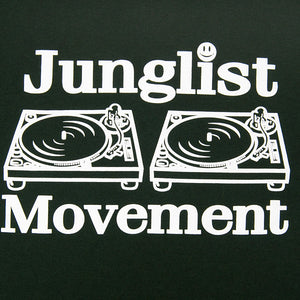 Junglist Movement T-Shirt Forest Green (White)
