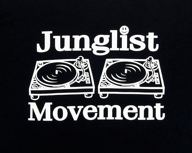 Junglist Movement T-Shirt Black (White) – Aerosoul Limited