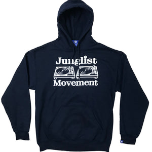Junglist Movement Hoodie French Navy (White)