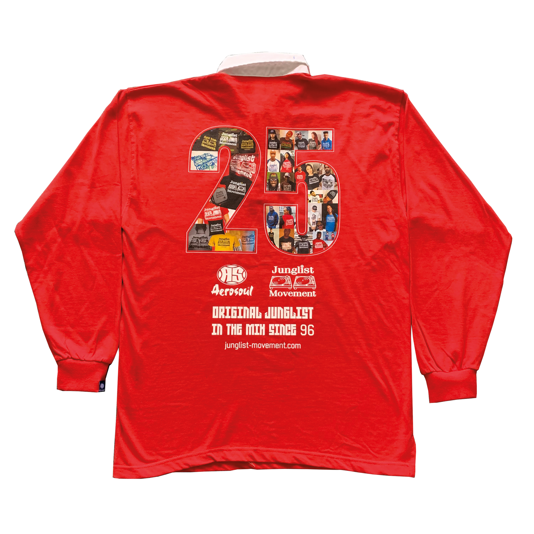 Aerosoul Junglist Movement 25 Year Anniversary  O.J. Rugby Shirt (red)