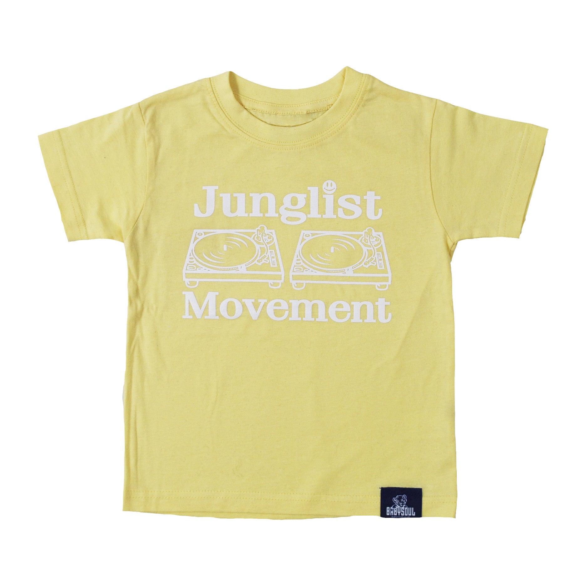 Baby Soul Junglist Movement Crew Neck TeeShirt ( White / Pale Yellow )