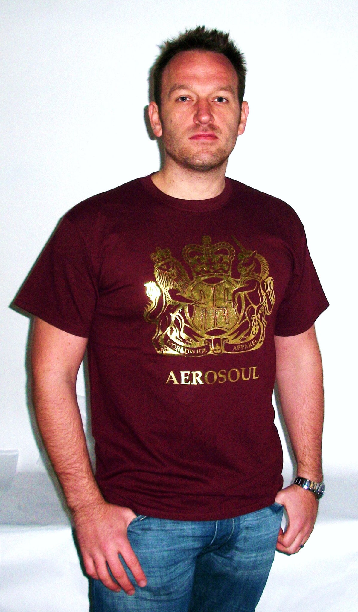 A.S. Loyal Male Maroon Teeshirt ( Gold )
