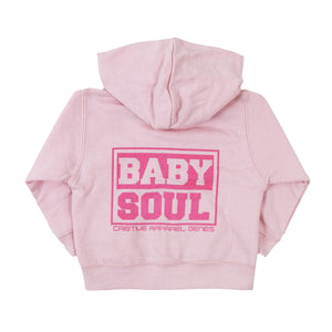 Baby Block Zip Hoodie ( Pale Pink)
