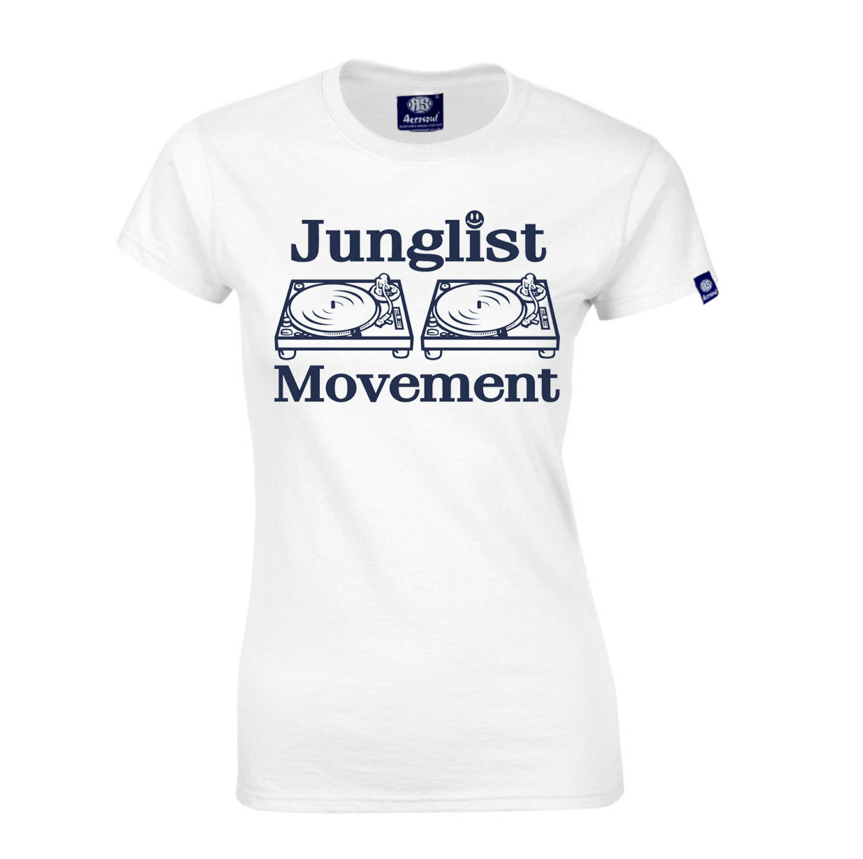 Junglist Movement Babe T White (Navy)