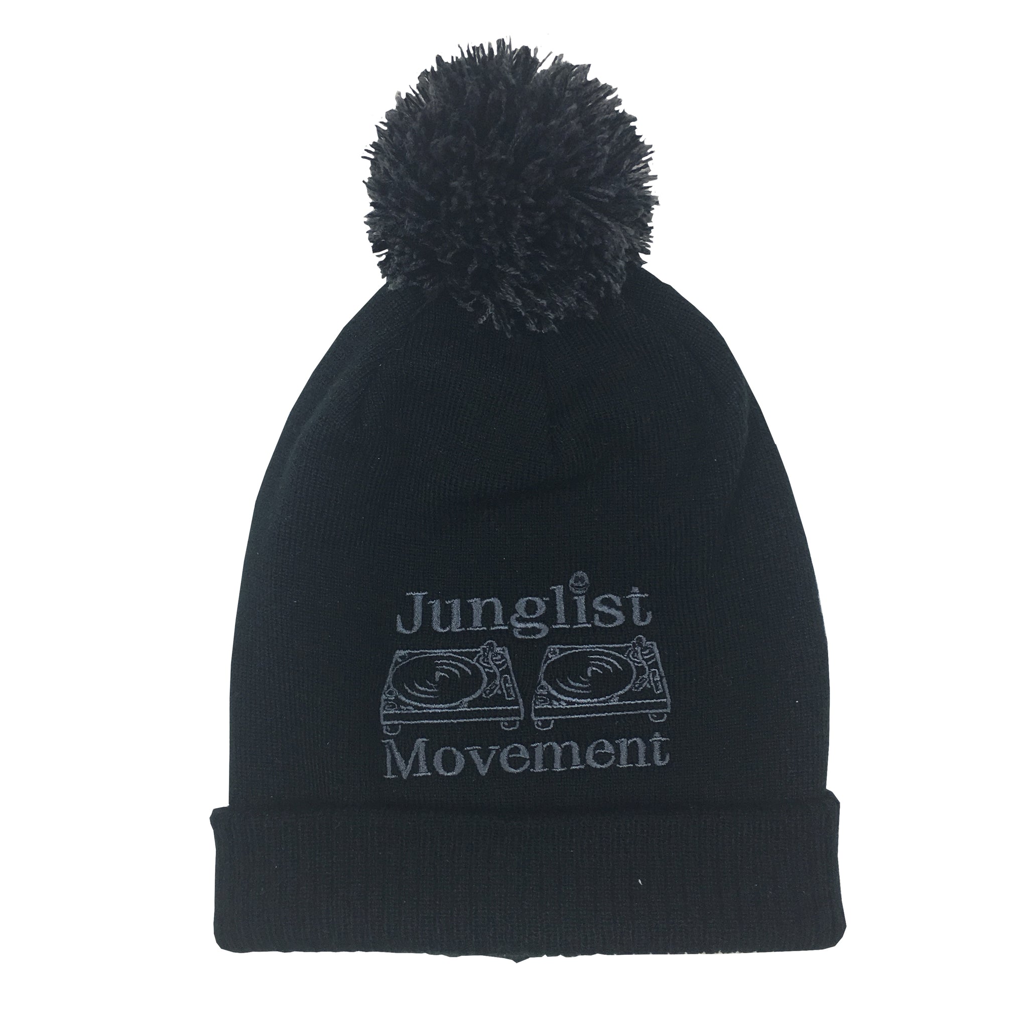 A.S. Embriodered Junglist Movement Snowstar Beanie Hat (Black)