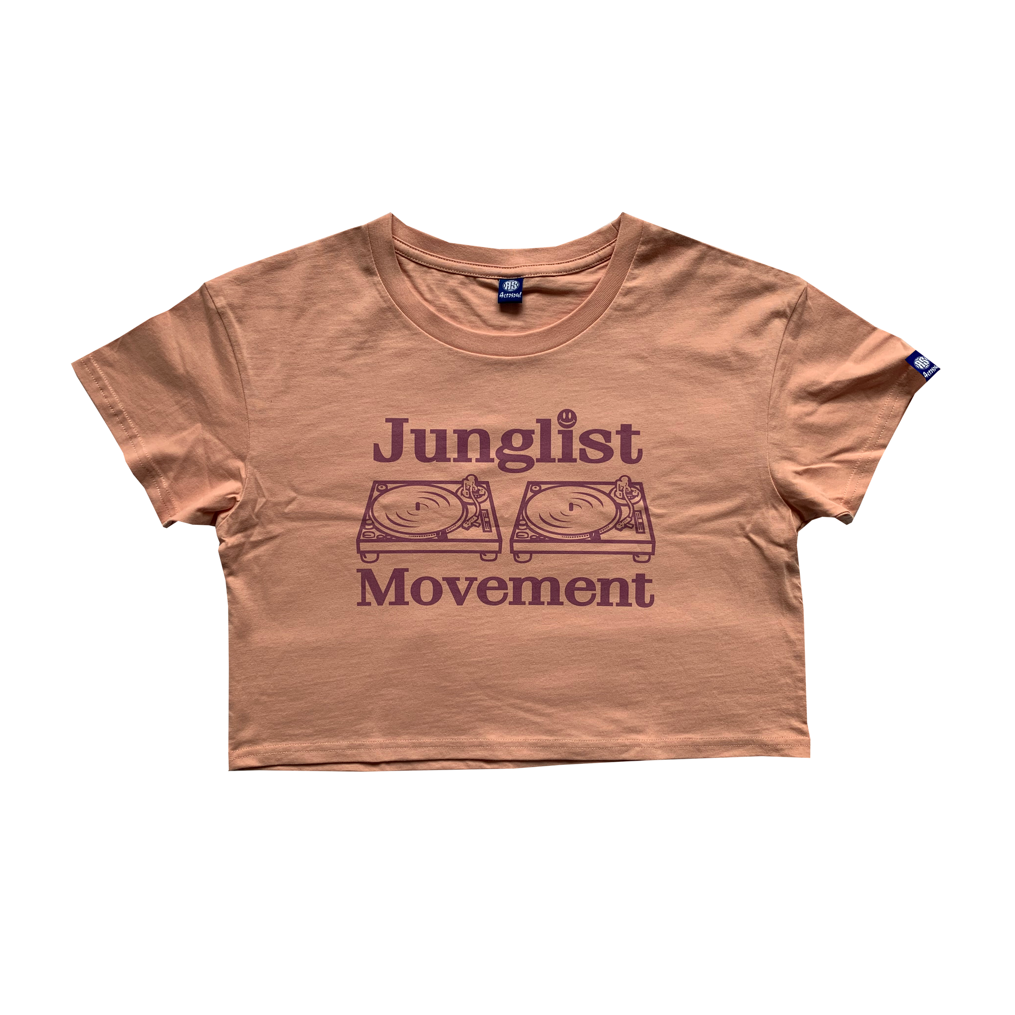 Junglist Movement Crop Top Pale Pink (Purple)