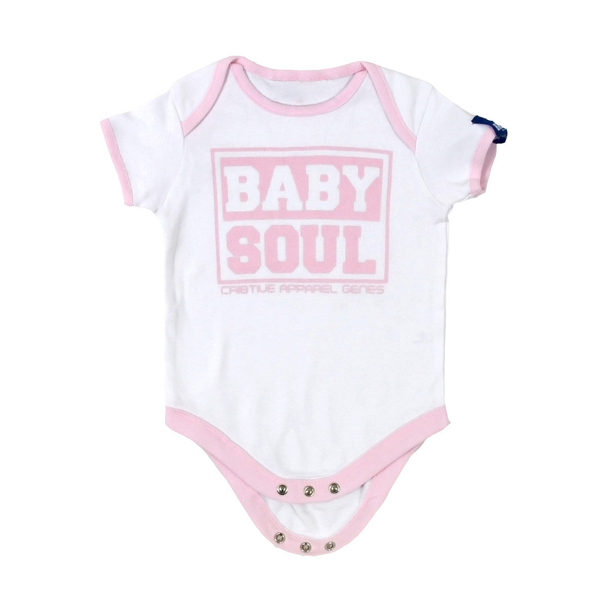 Baby Block Contrast Baby Vest (White/Pale Pink)